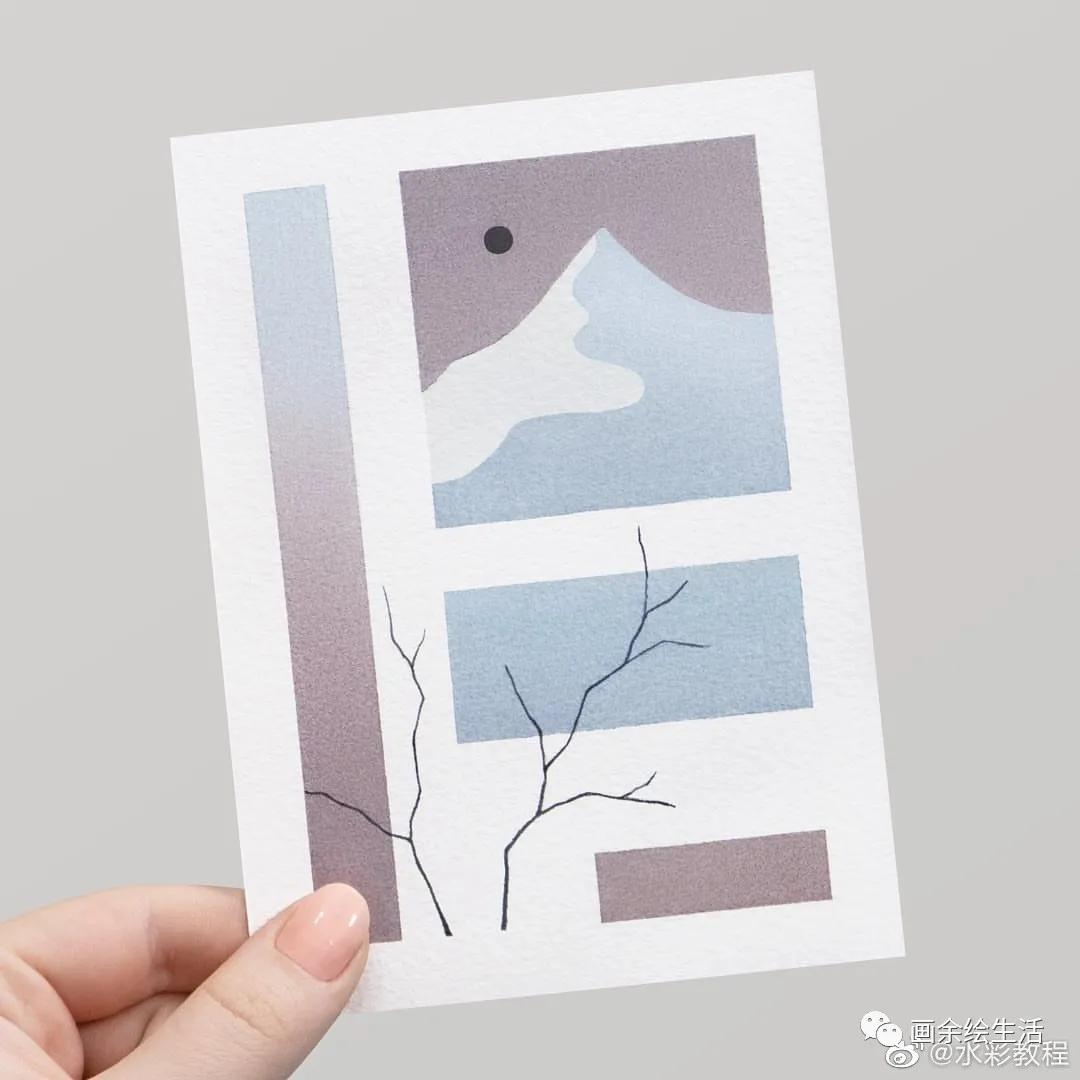 淡雅风风景水彩,水彩风景配色技巧