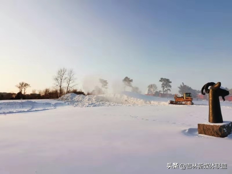 雕塑园夜晚,雕塑公园冰雪梦工厂