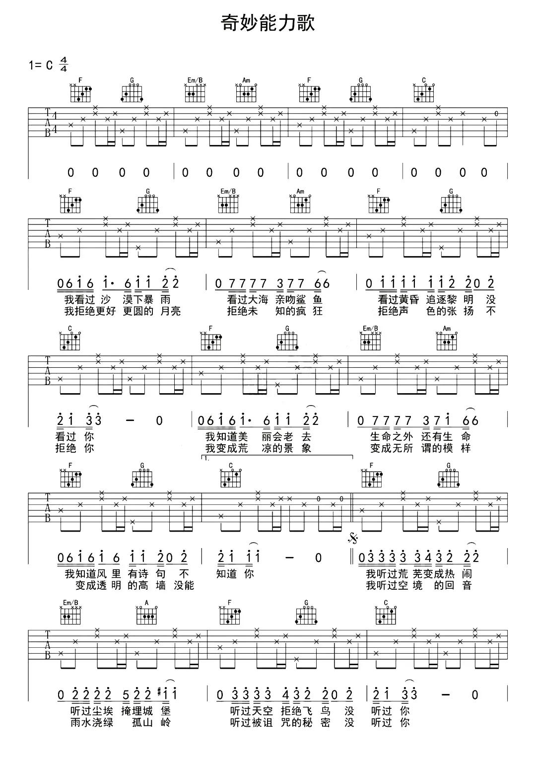 适合初学者的吉他最简单谱子,有哪些适合新手学的吉他曲