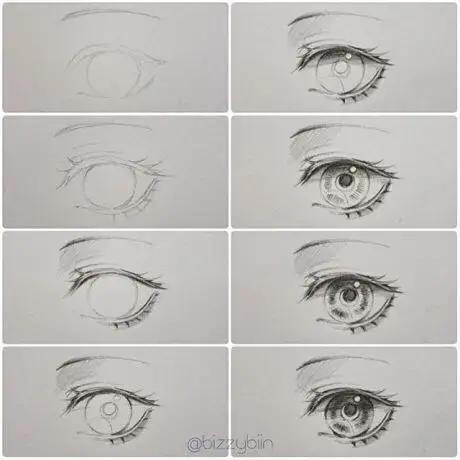 动漫人物的头型和眼睛怎么画漂亮,动漫人物绘画简单漂亮女孩的眼睛