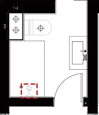 最简易的干湿分离淋浴间,淋浴区干湿分离