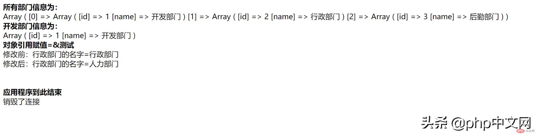 一个简单的部门案例详解,PHP代码实例