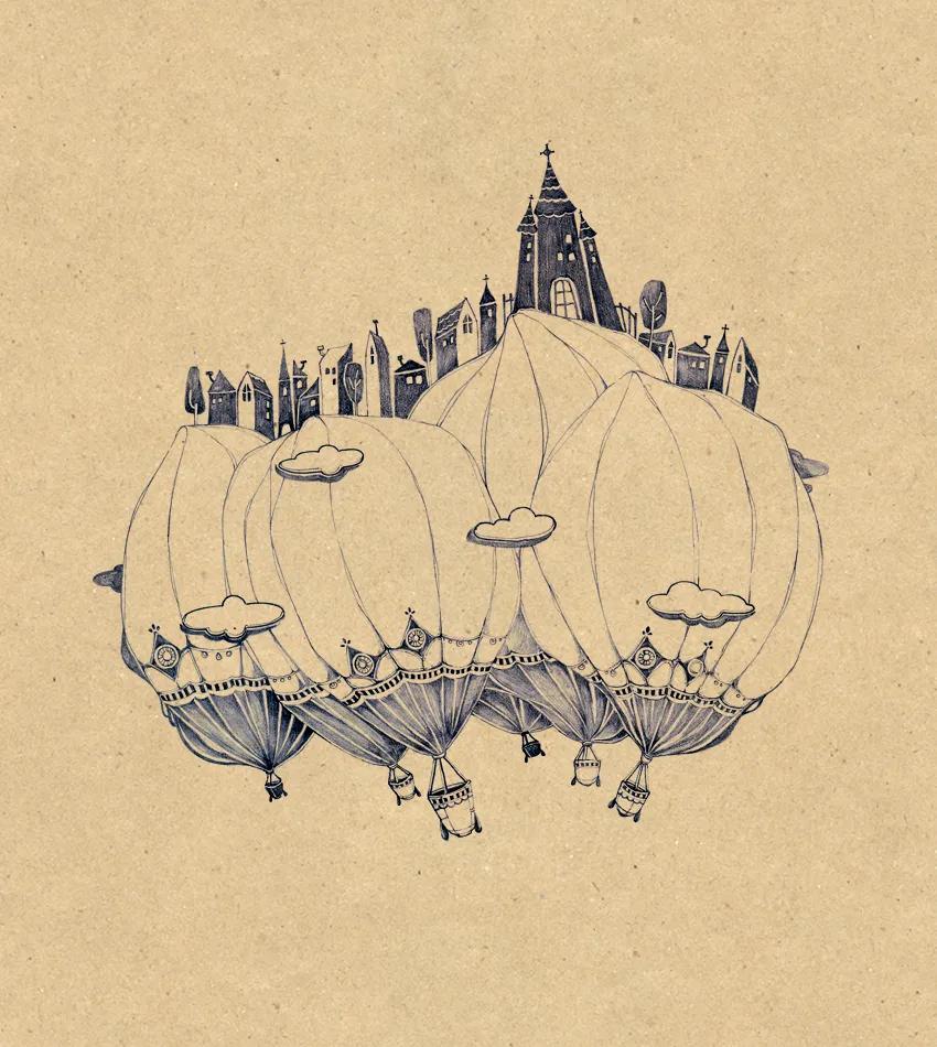 实用的针管笔手绘黑白自创画教程,针管笔绘画完整版