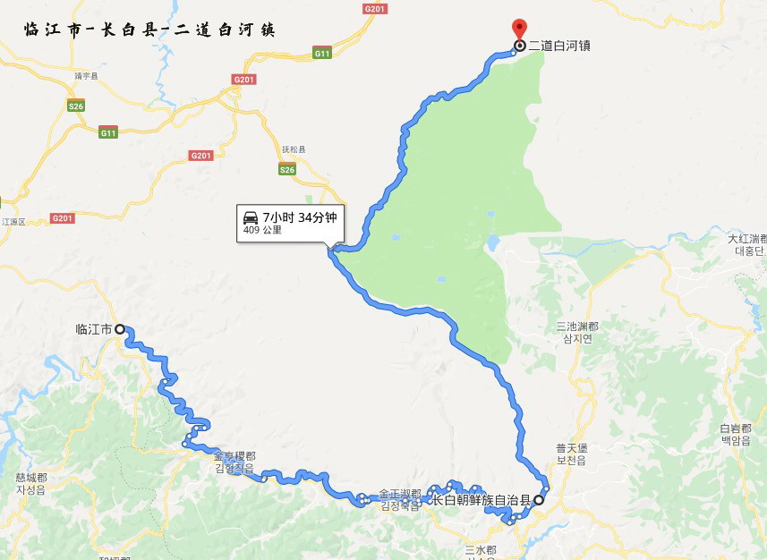 二道白河到长白山天池集散中心,长白山天池二道白河