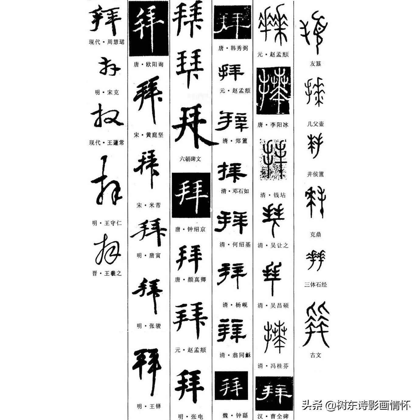 看“拜”字演变，读“拜”字成语，知“八拜之交”典故