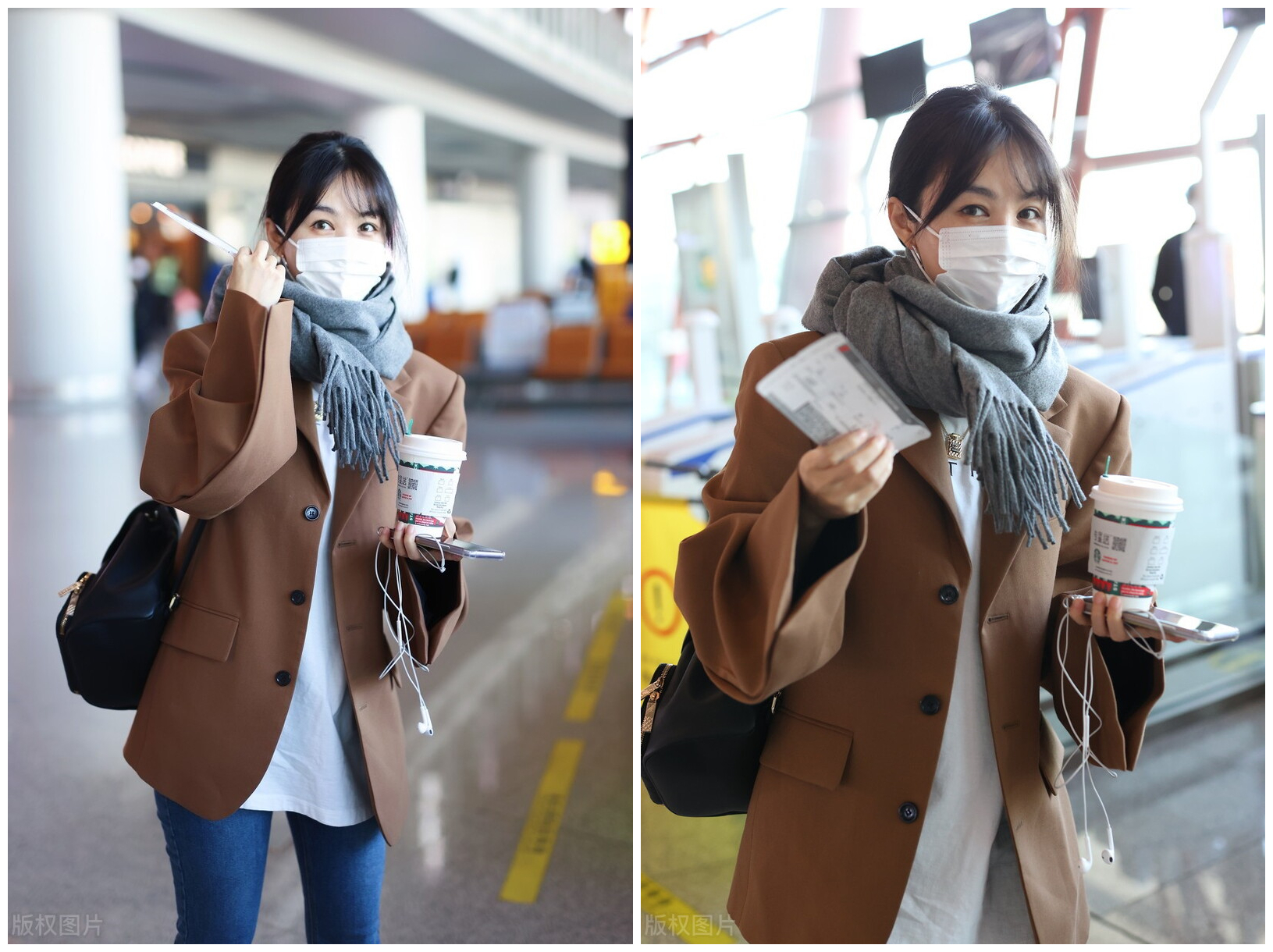 秦海璐穿大衣搭配图片,秦海璐高级感穿搭