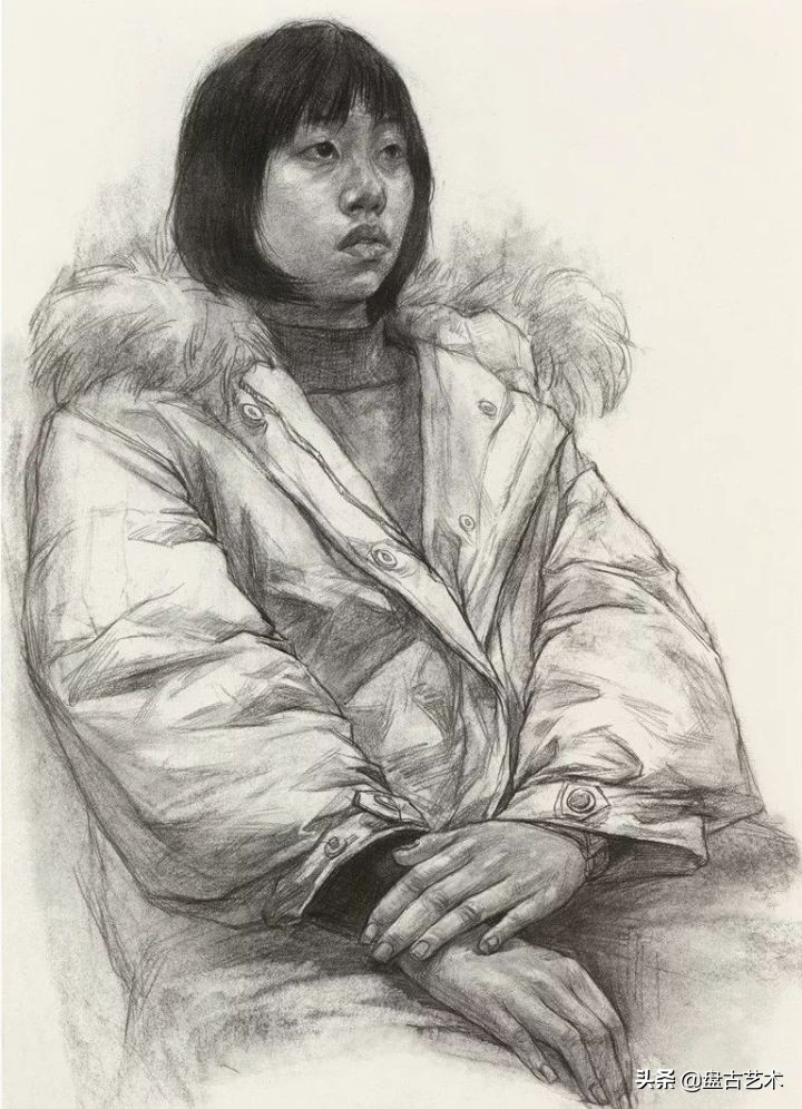 择其善者而从之,其不善者而改之的素描艺术画——盘古艺术