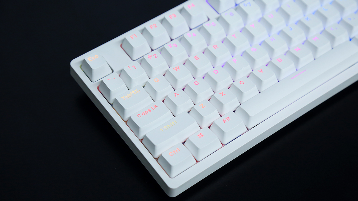 达尔优a87天空轴键盘整体图片,达尔优键盘a87pro买哪款好