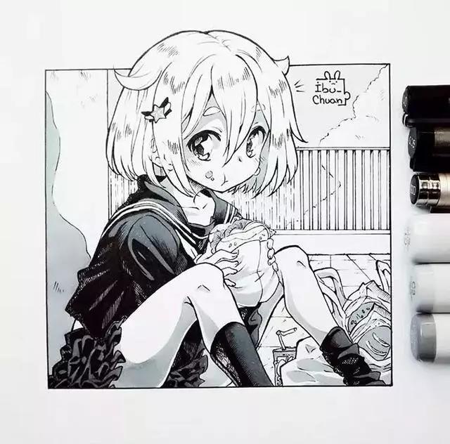 马克笔动漫上色教程q版,动漫手绘马克笔上色教程