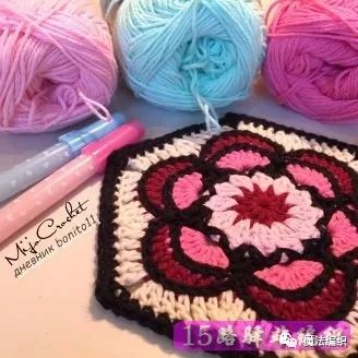 钩针编织花样200款,精致的钩针六边形蕾丝图案花样