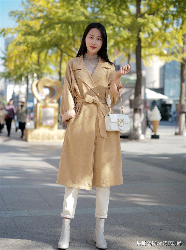 短风衣搭配烟管裤,风衣搭配烟管裤穿搭