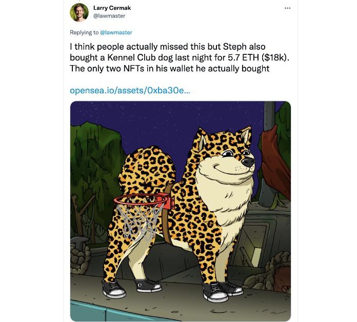 库里花18万美元买一个数字头像，而这可能只是NFT爆火的前奏