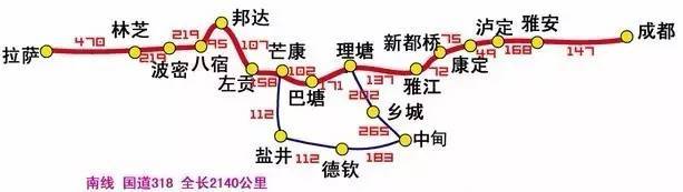 川藏南线与川藏北线线路图,川藏南线和川藏北线哪个好玩