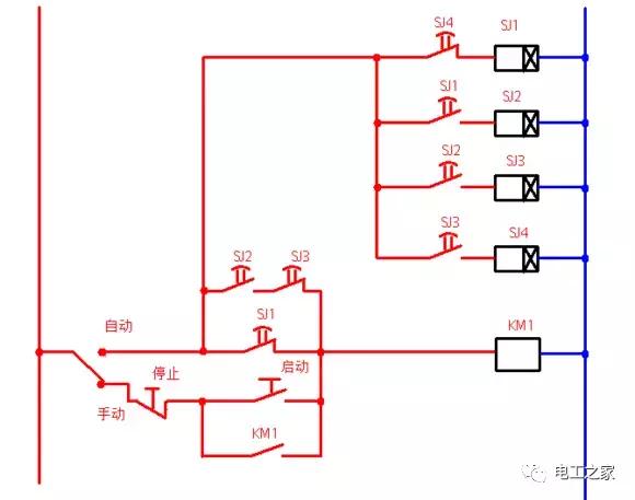 接触器点动正反转控制电路图,交流接触器控制不间断电路