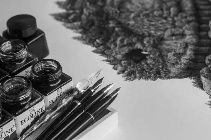 小央美水墨画作品欣赏,小央美人物画