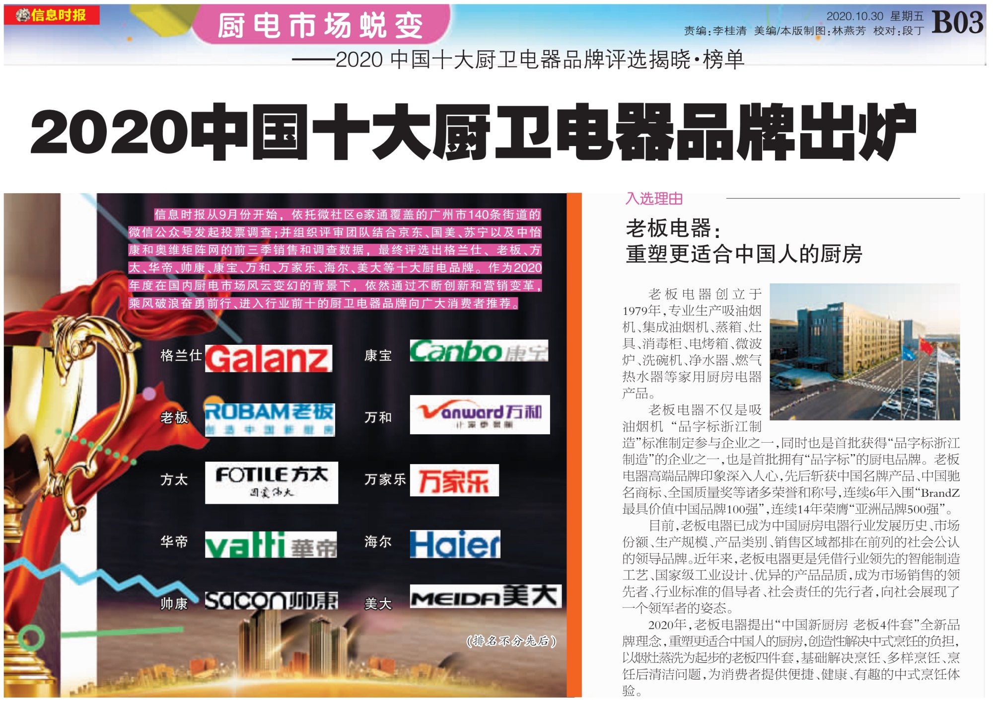 厨房家电十大品牌,目前比较有潜力的家电品牌