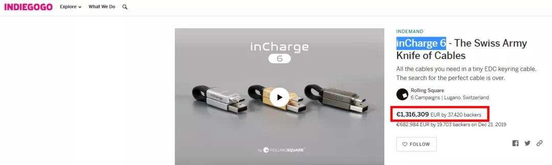 美国众筹突破千万，数据线里的“瑞士*刀军**”，1根顶6根实用