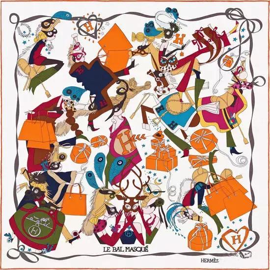 中古爱马仕丝巾图案,爱马仕的丝巾马的图案讲解