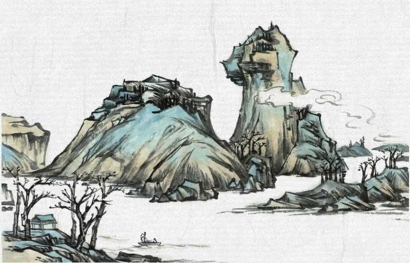 零基础画山水画教程,山水画三级考级范画