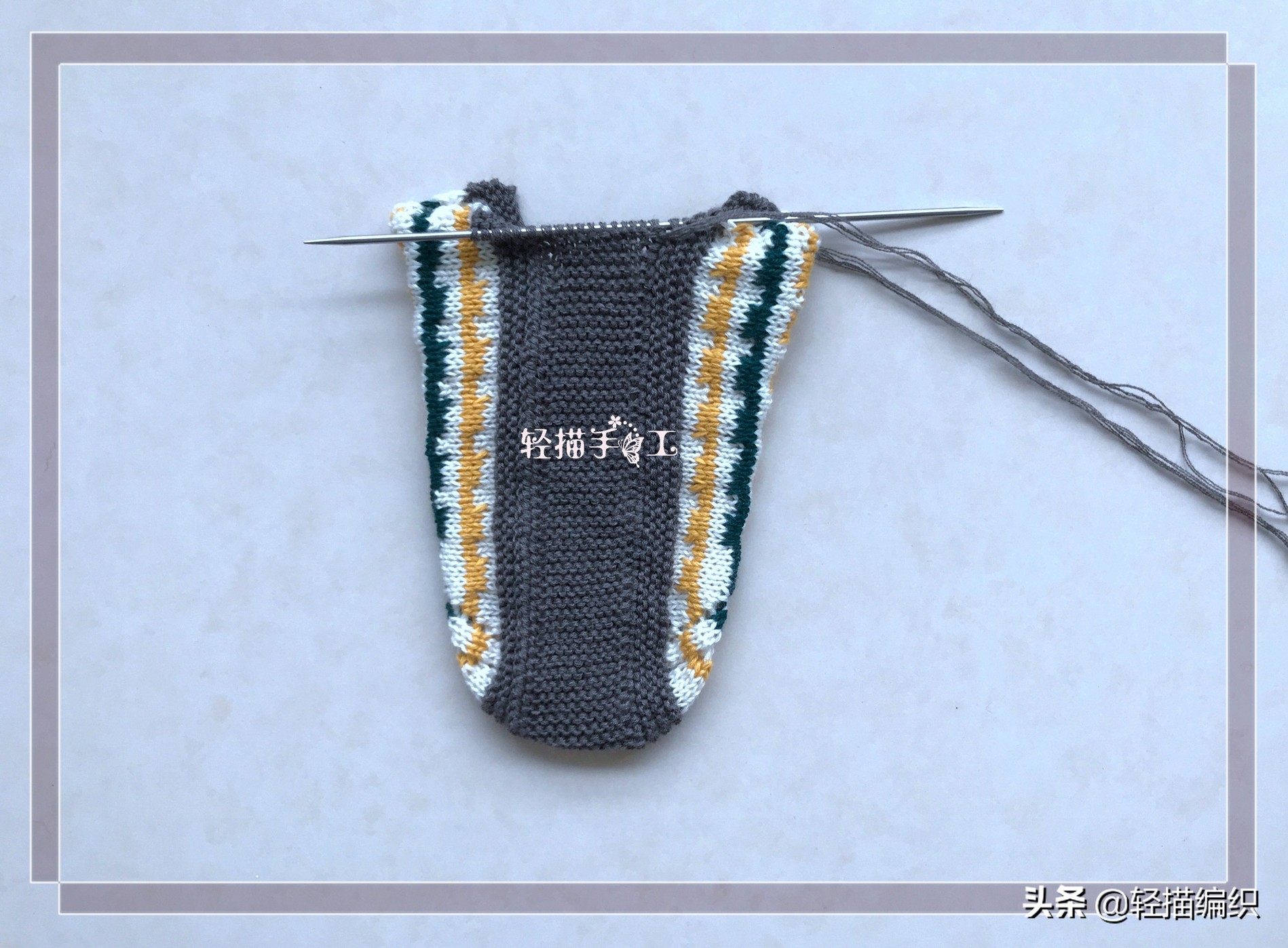 两种颜色地板袜教程,地板袜穿着舒适又好看