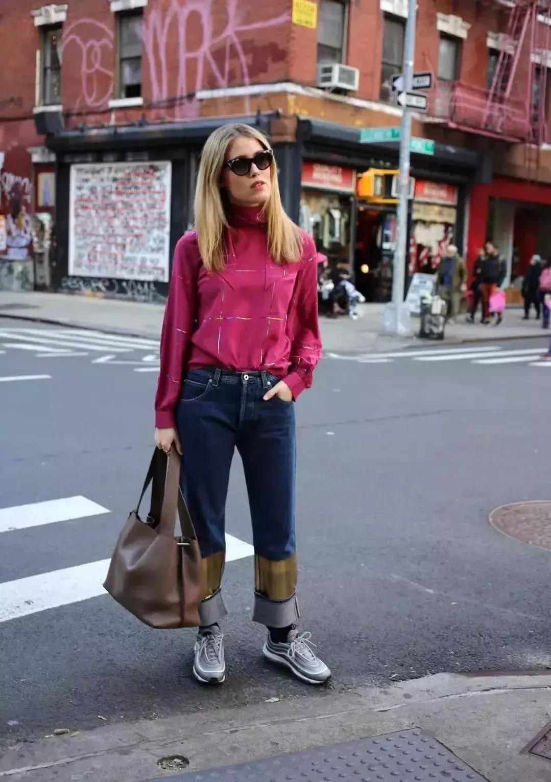 牛仔裤平底鞋穿搭时尚女装,牛仔裤平底鞋搭配视频