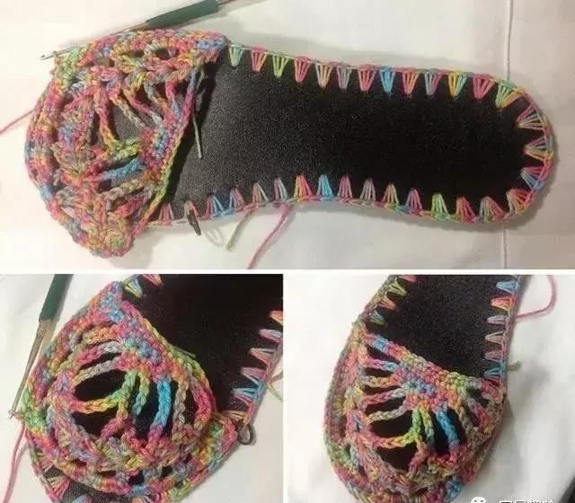 夏天钩的凉鞋,钩一款金鱼休闲凉鞋