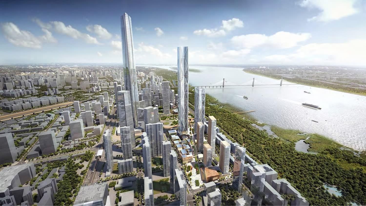 武汉400摩天高楼集合,武汉900米的高楼大厦