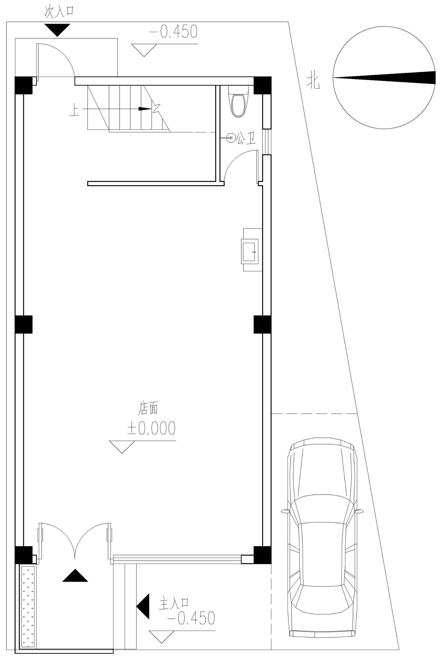 14*14宅基地自建房商铺设计,宽14米深18米怎样设计商铺