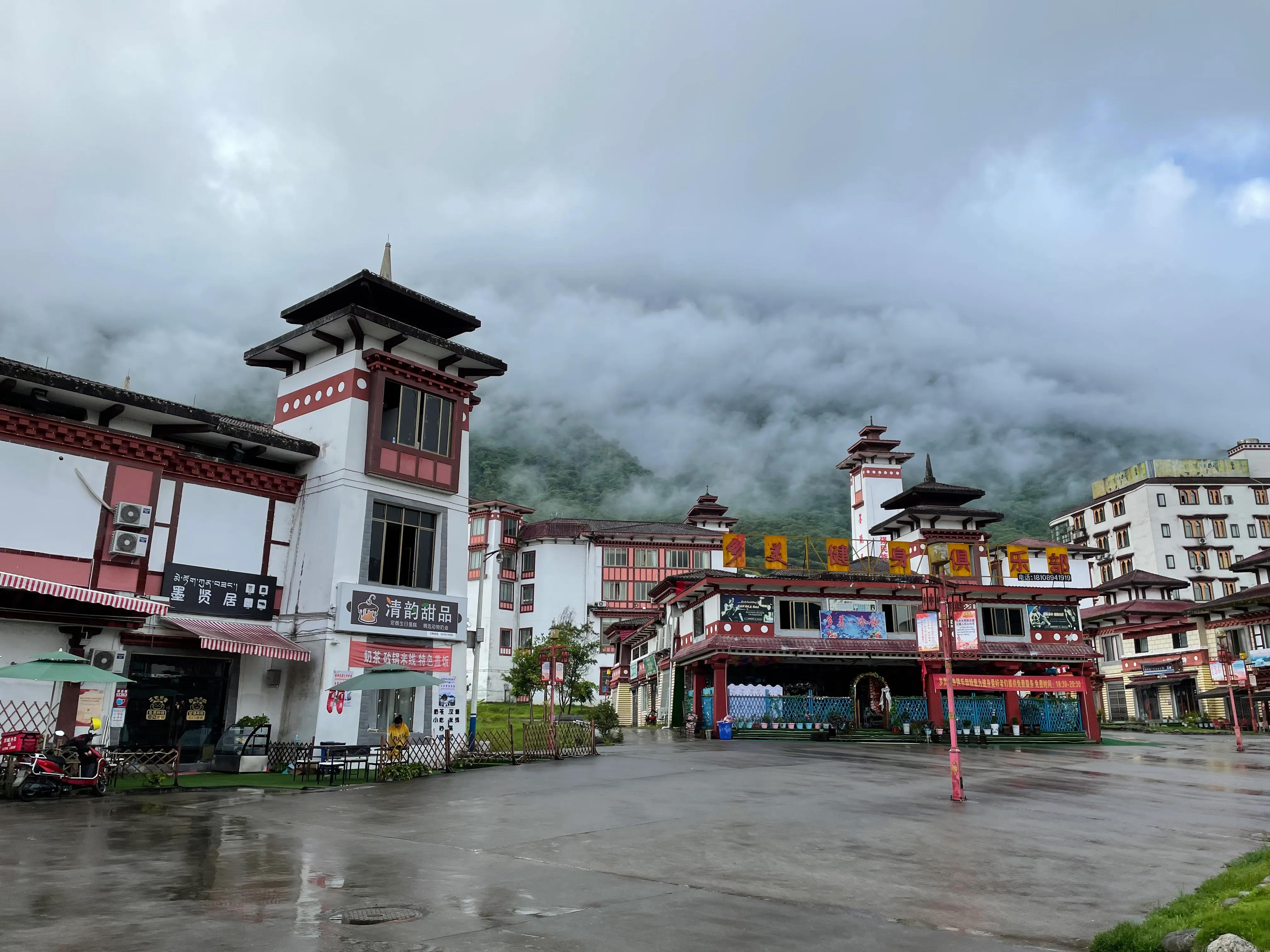 清晨墨脱景色,墨脱莲花公园夜景