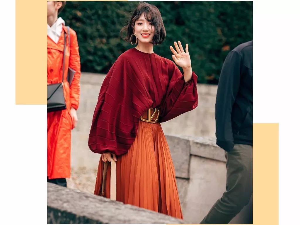 复古格裙韩系穿搭冬,韩版秋冬内搭裙高级感