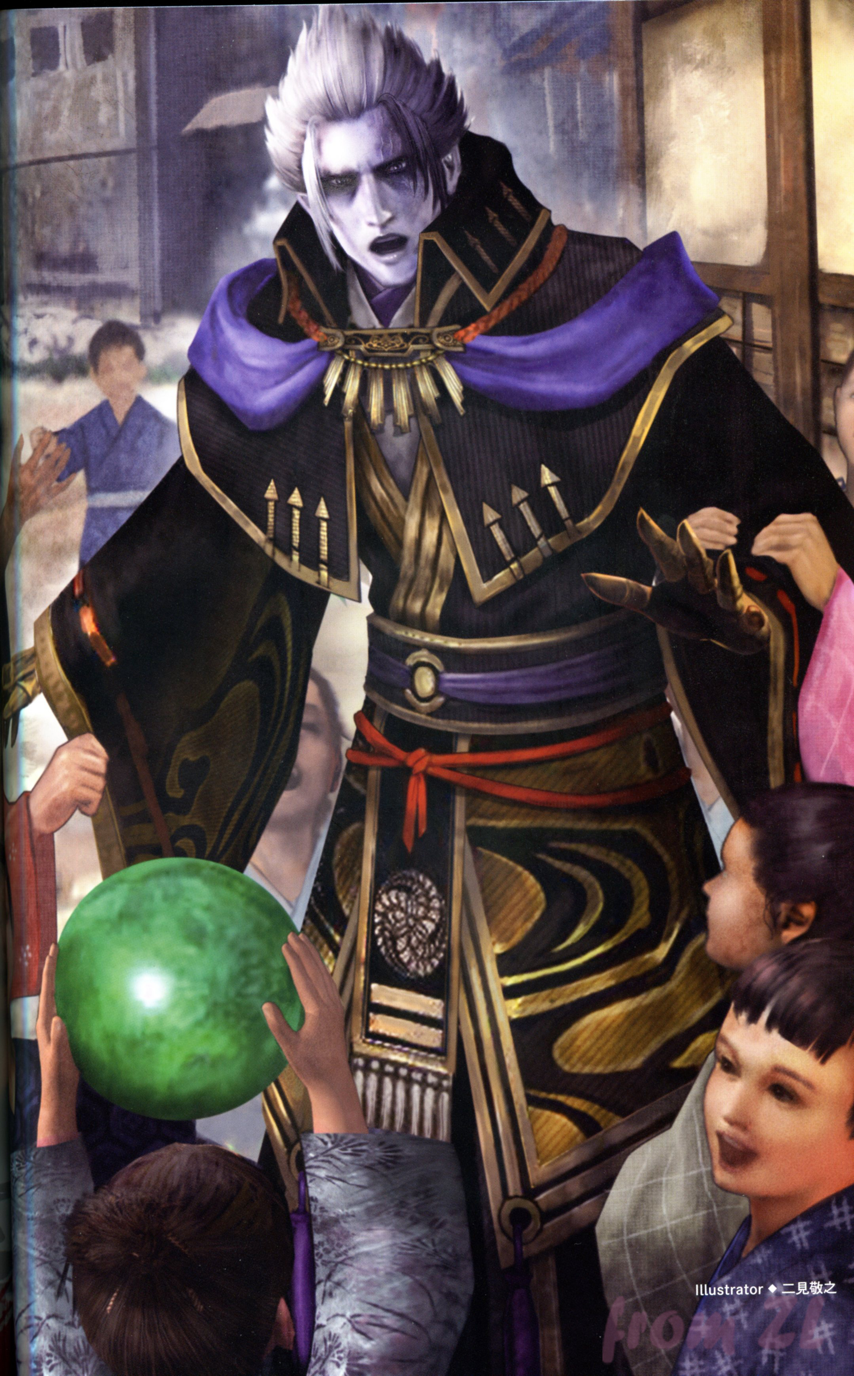 战国无双4设定角色原画集，神无双极意55名武将CG插画壁纸欣赏