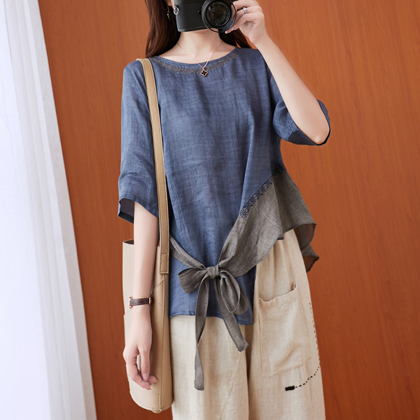 亚麻显瘦松紧休闲裤,亚麻休闲裤的穿搭技巧