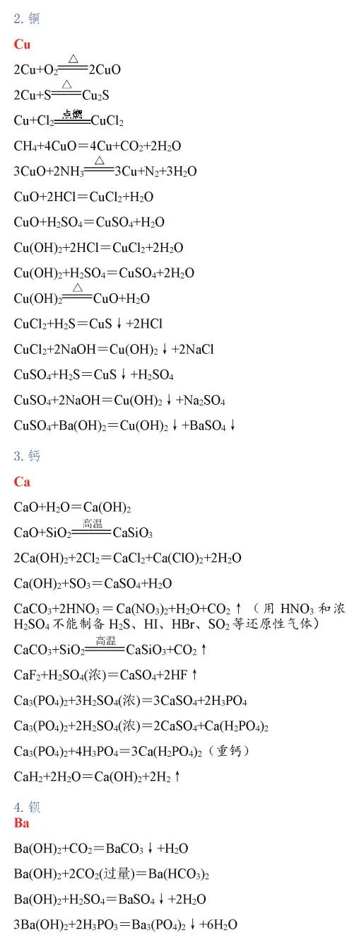 高中化学全部化学方程式总结图,高中化学摩尔化学方程式解题技巧