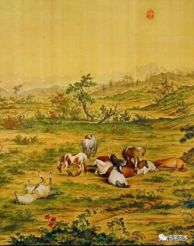 郎世宁百骏图茶席,郎世宁百骏图真迹小长卷真品价值