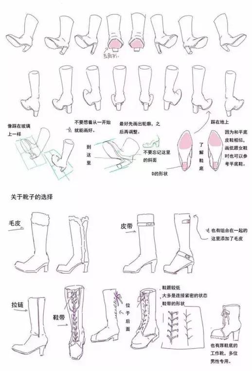 鞋子绘画教程,鞋子绘画100种教程