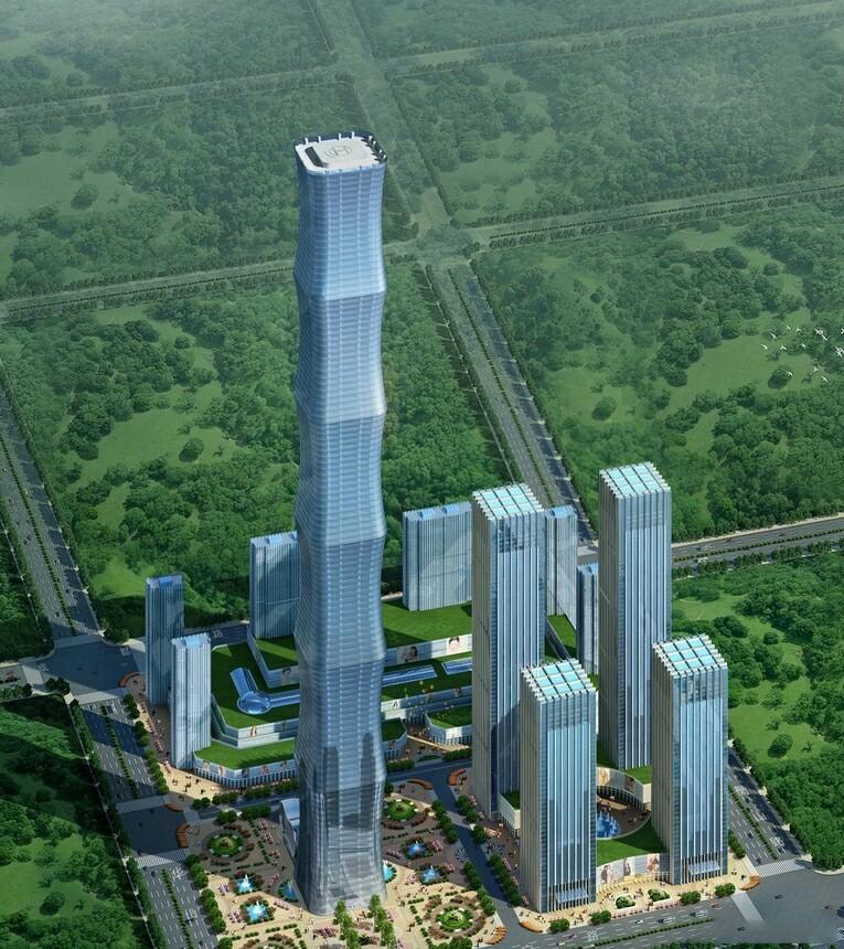 合肥最高楼恒大中心效果图,合肥恒大518米高楼图片