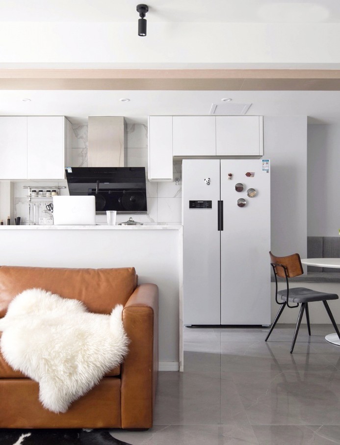 自然风开放式餐厨装修,140平客餐一体房子装修风格大全