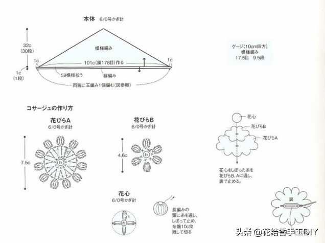 钩毛线饰品教程,毛线饰品的钩织图解