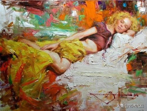 美国当代艺术家彼得亚当斯油画,美国画家凯文麦克弗森风景油画