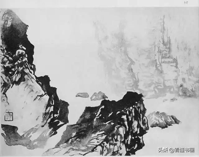 原来画山水画石头这么简单,黎雄才山水画技法