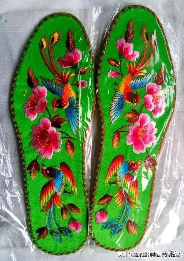 陕北民间纯手工鞋垫绣花,绣花鞋垫纯手工鞋垫成品