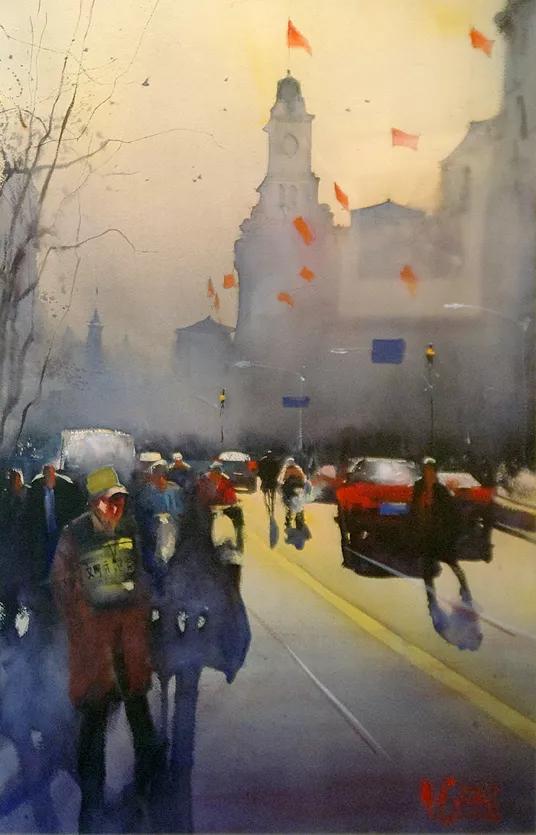 大师建筑水彩画,乌拉圭水彩大师