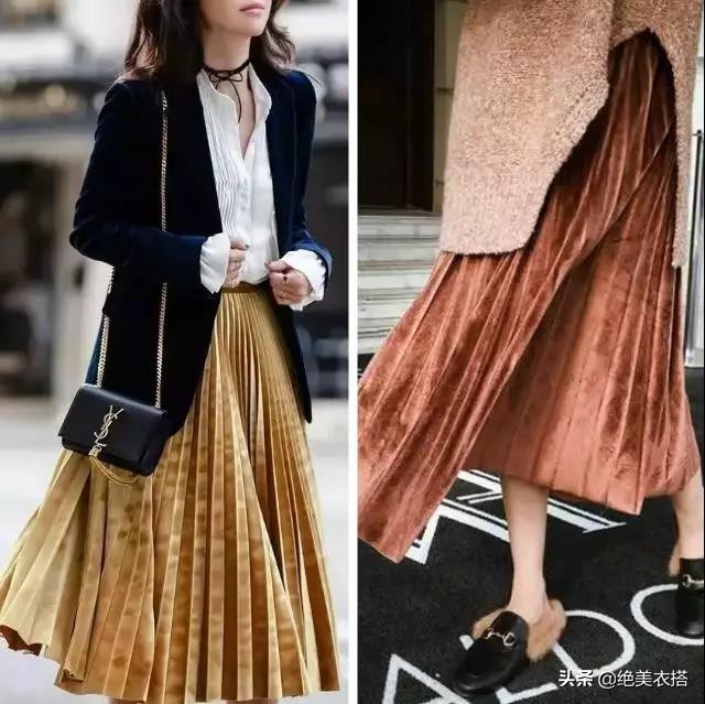 百褶裙的夏天穿搭方法,秋季百褶裙的穿搭方法长款