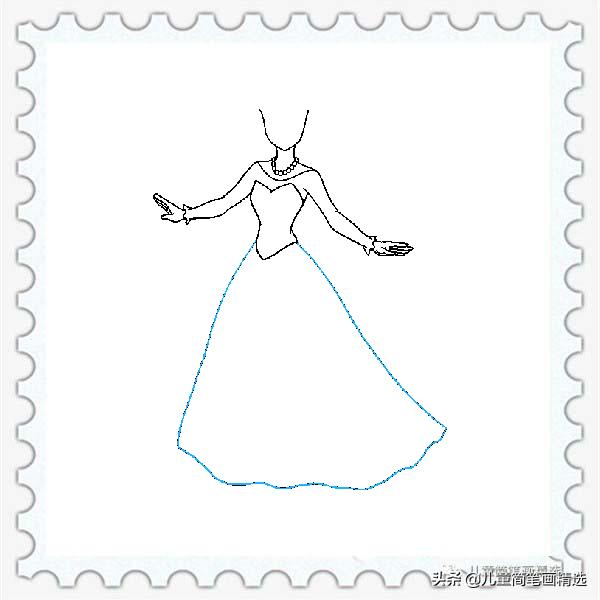 儿童简笔画美丽的公主简单又漂亮,儿童简笔画简单又好看的公主
