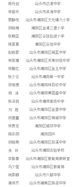 新龙县小学教师名单,永安路小学优秀班主任