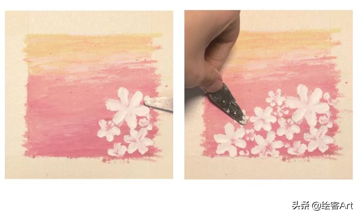 怎么用油画棒画好看的花海简单的,怎么用油画棒和刮刀画出一幅花海