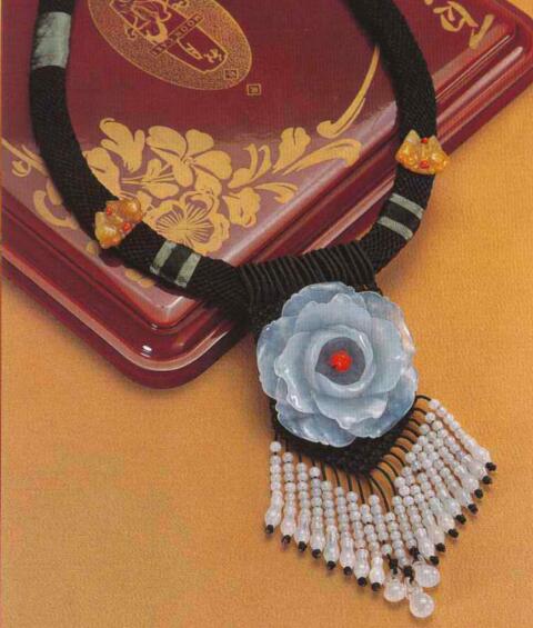 中国结珍珠项链,中国结玉佛项链