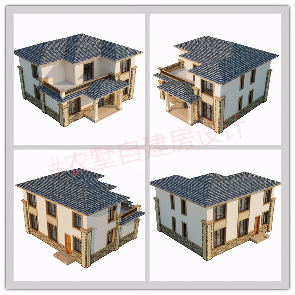 80平方带堂屋两层小别墅,167平米中式二层别墅