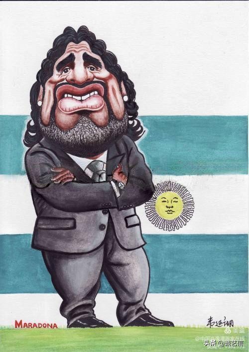 马拉多纳高清漫画壁纸,马拉多纳漫画