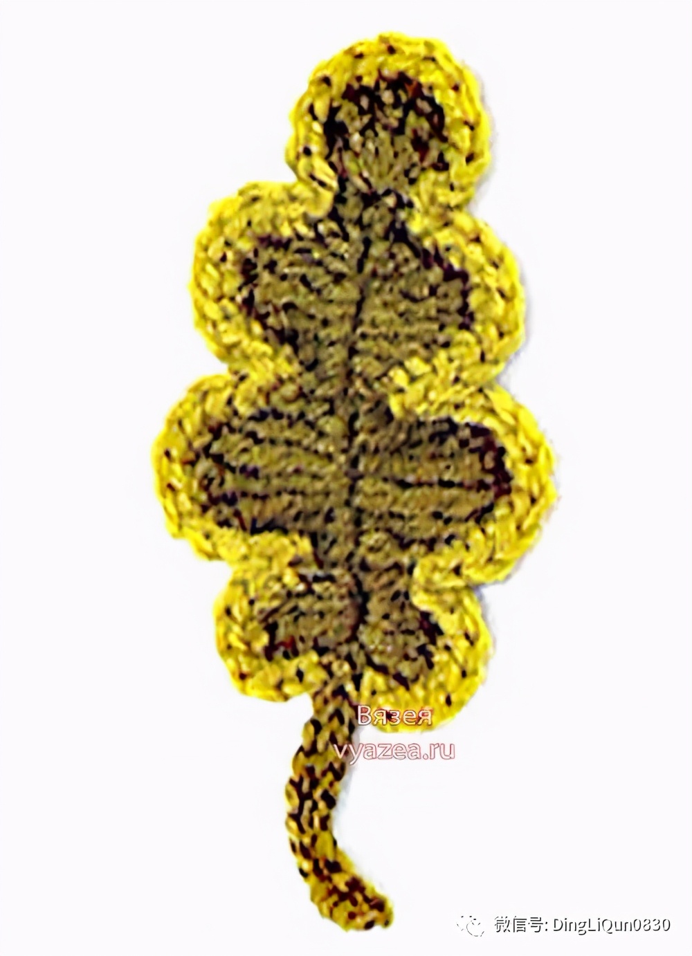 树叶钩针编织大全图解,树枝树叶的编织图解